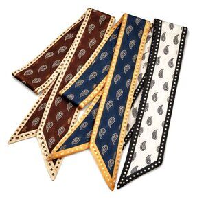 Skinny Scarf Set of 3 Hair Scarf Headband Purse Handle Wrap Boho